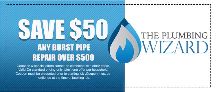 discount on burst pipe repair services over 500